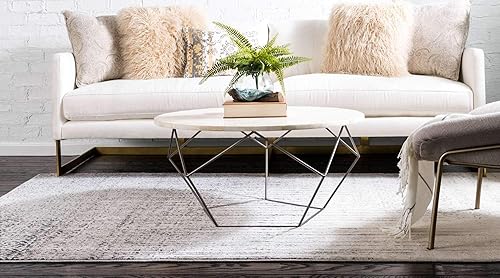 Miniatura 3 de Unique Loom Del Mar Collection - Alfombra de área Jennifer (8 x 10 pies, rectangular, grisnegro)