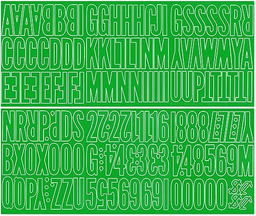 Miniatura 8 de Vinilo adhesivo permanente Letras y números 3in 160PkgYellow