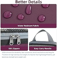 Vista 244 de BAGAIL 4 juegos/6 juegos/8 cubos de compresión para embalaje, accesorios de viaje, organizadores de embalaje expandibles (malla cuadrada, 06-beige)