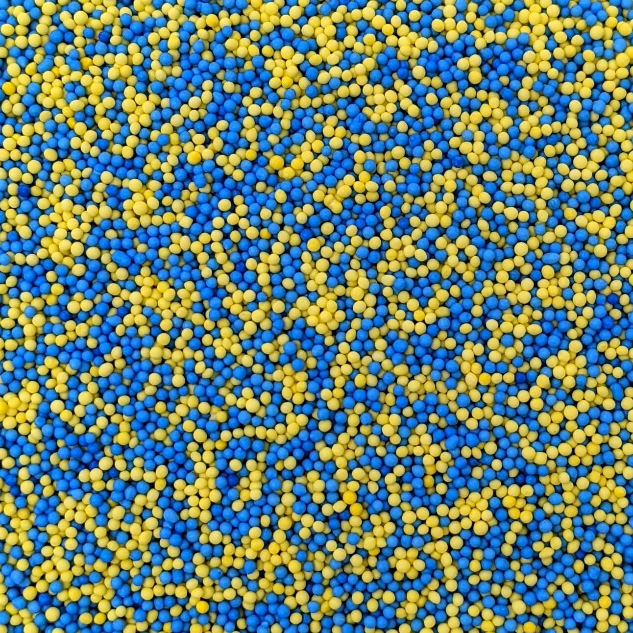 Blue and Yellow Sprinkles - 100g of Edible Blue & Yellow Cake Sprinkles Decorations Toppers, 100s 1000s Mini Balls Nonpareils