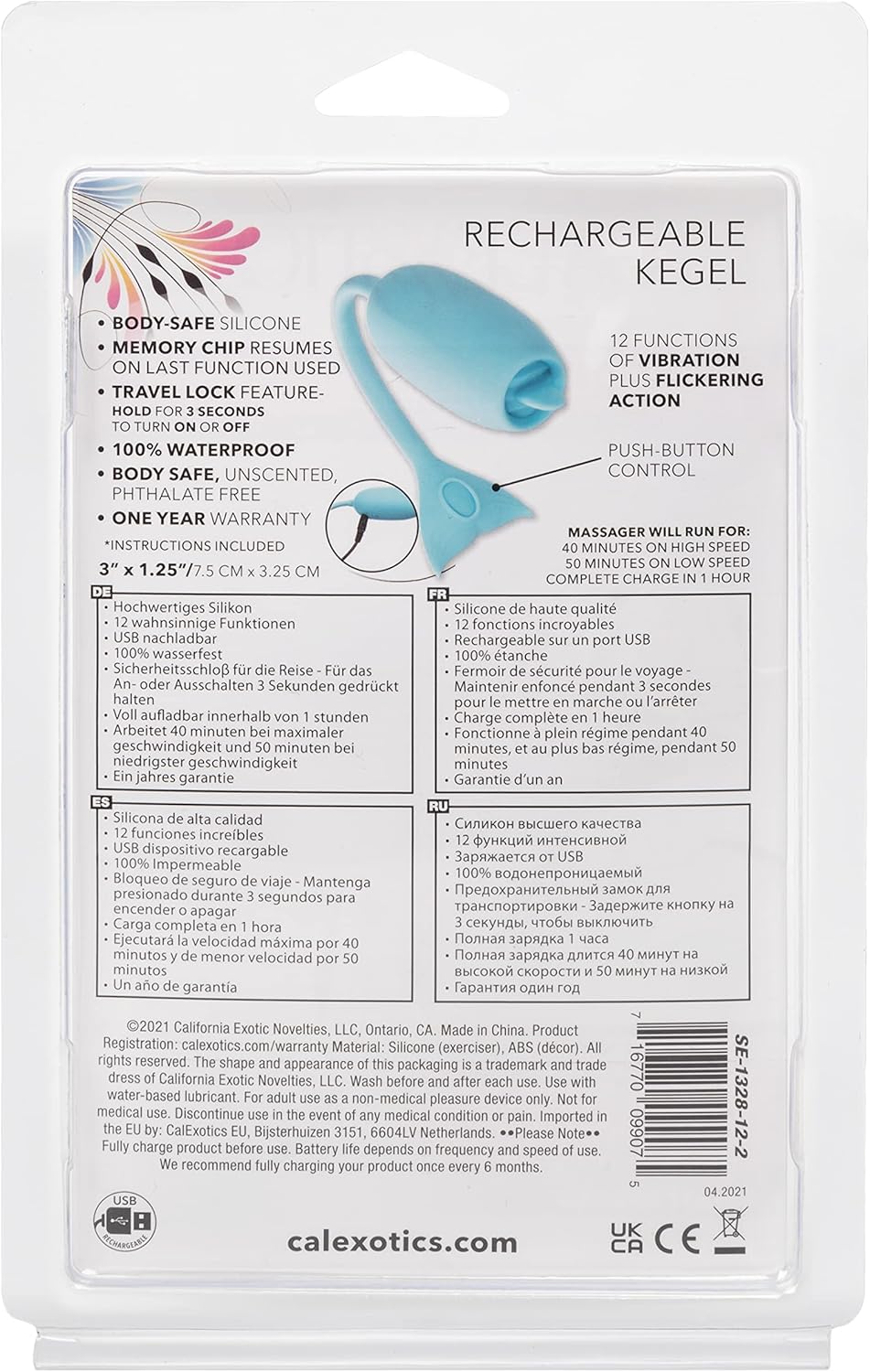 CalExotics Rechargeable Kegel Teaser - Blue