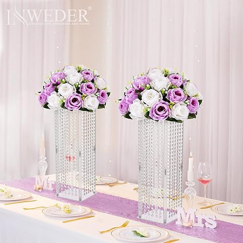 Miniatura 3 de Bolas de rosas de boda para centros de mesa, 10 bolas de flores artificiales con base, bola de beso floral falso, arreglo de ramos de flores de boda