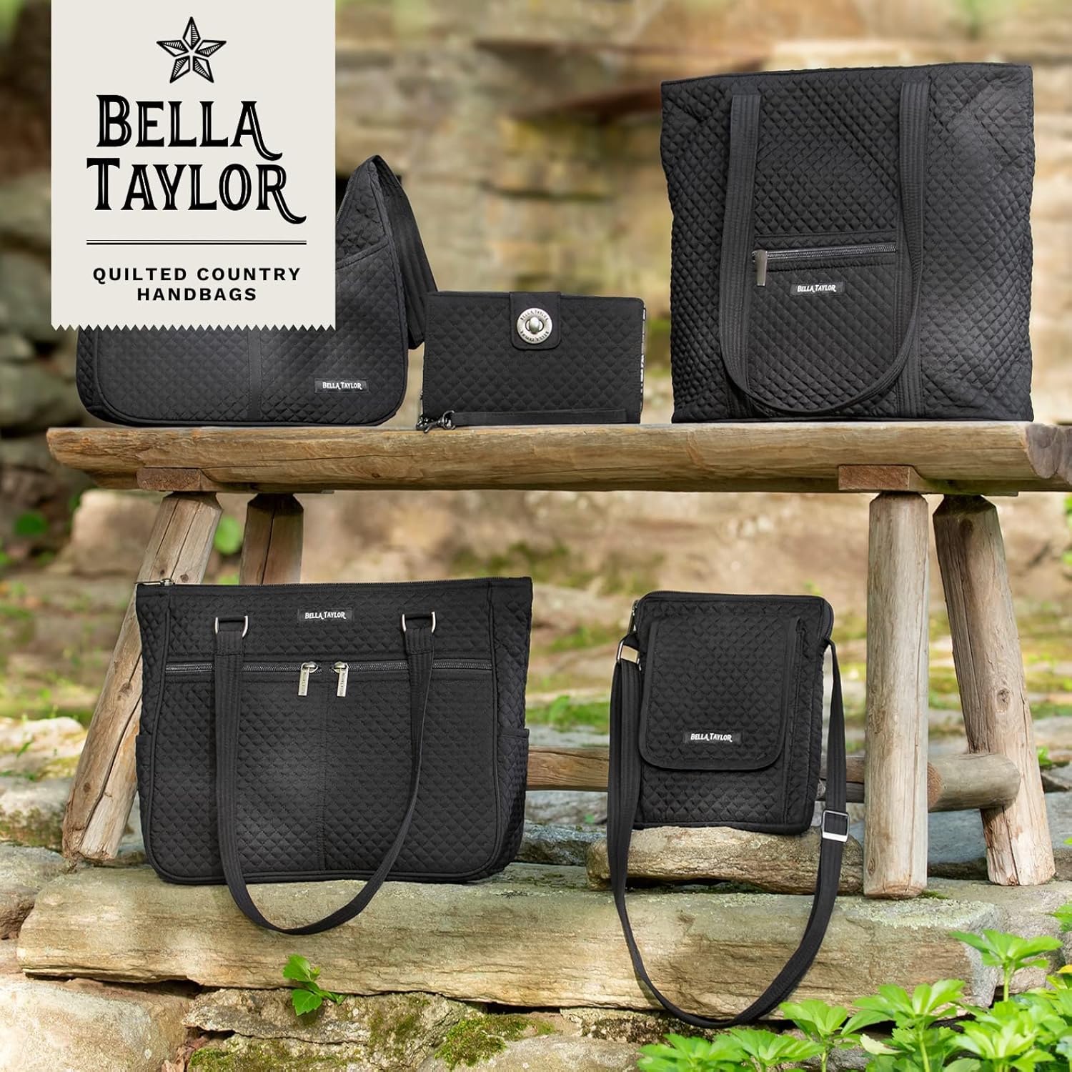 Bella Taylor Large Tote | Lightweight Quilted Fabric Tote Bags for Women - Image 6