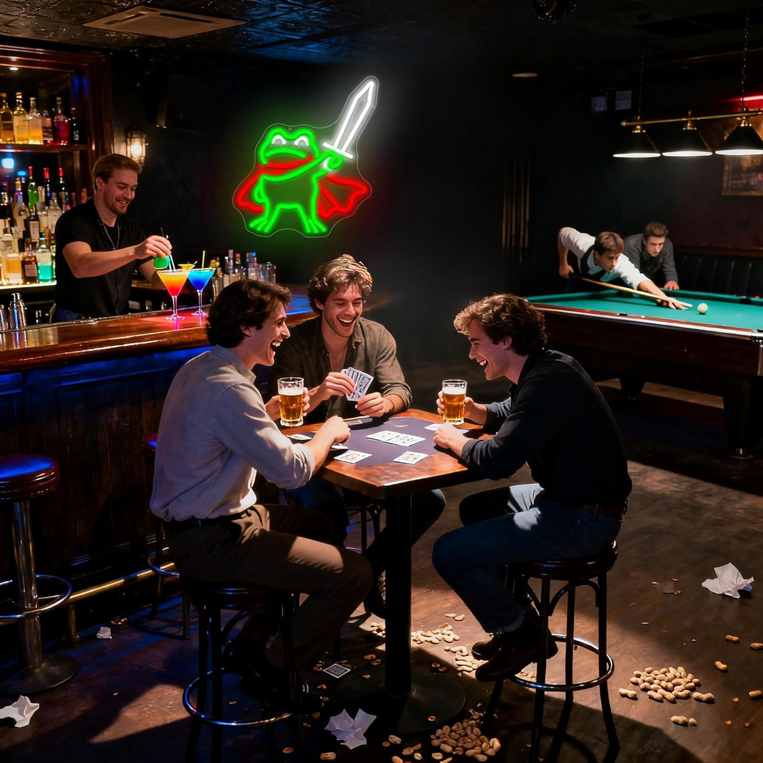 Frog Neon Sign for Wall Decor Animal Neon Light for Man Cave Cool Frog LED Light Up Sign for Bedroom Game Room Party Bar Store Decoration Birthday Christmas Gifts Size 14.3 * 11.9(TWP337) - Image 6