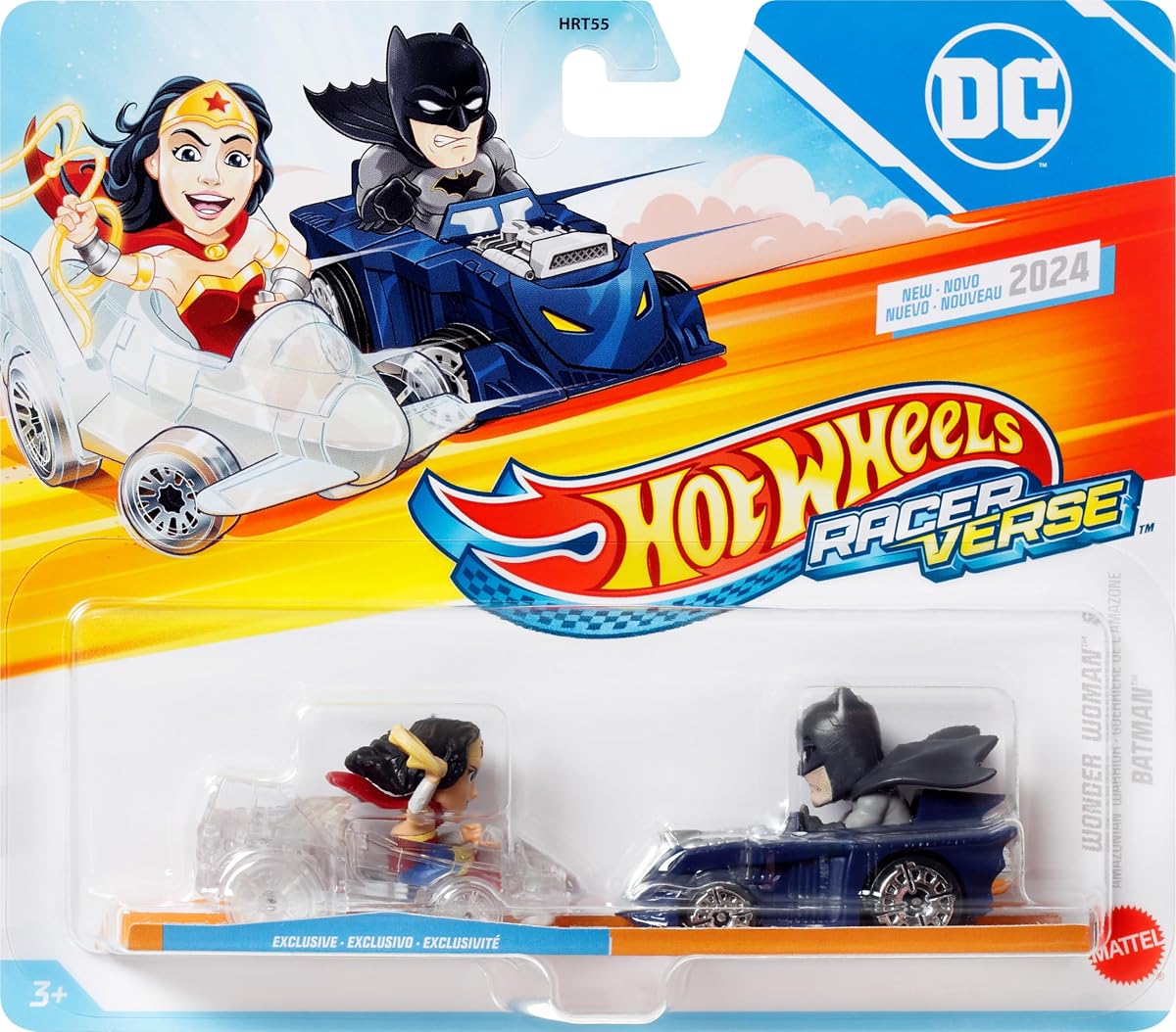 Toy Cars, Set of 2 RacerVerse Die-Cast Vehicles with Character Drivers Optimized for Performance on RacerVerse Track (Styles May Vary)