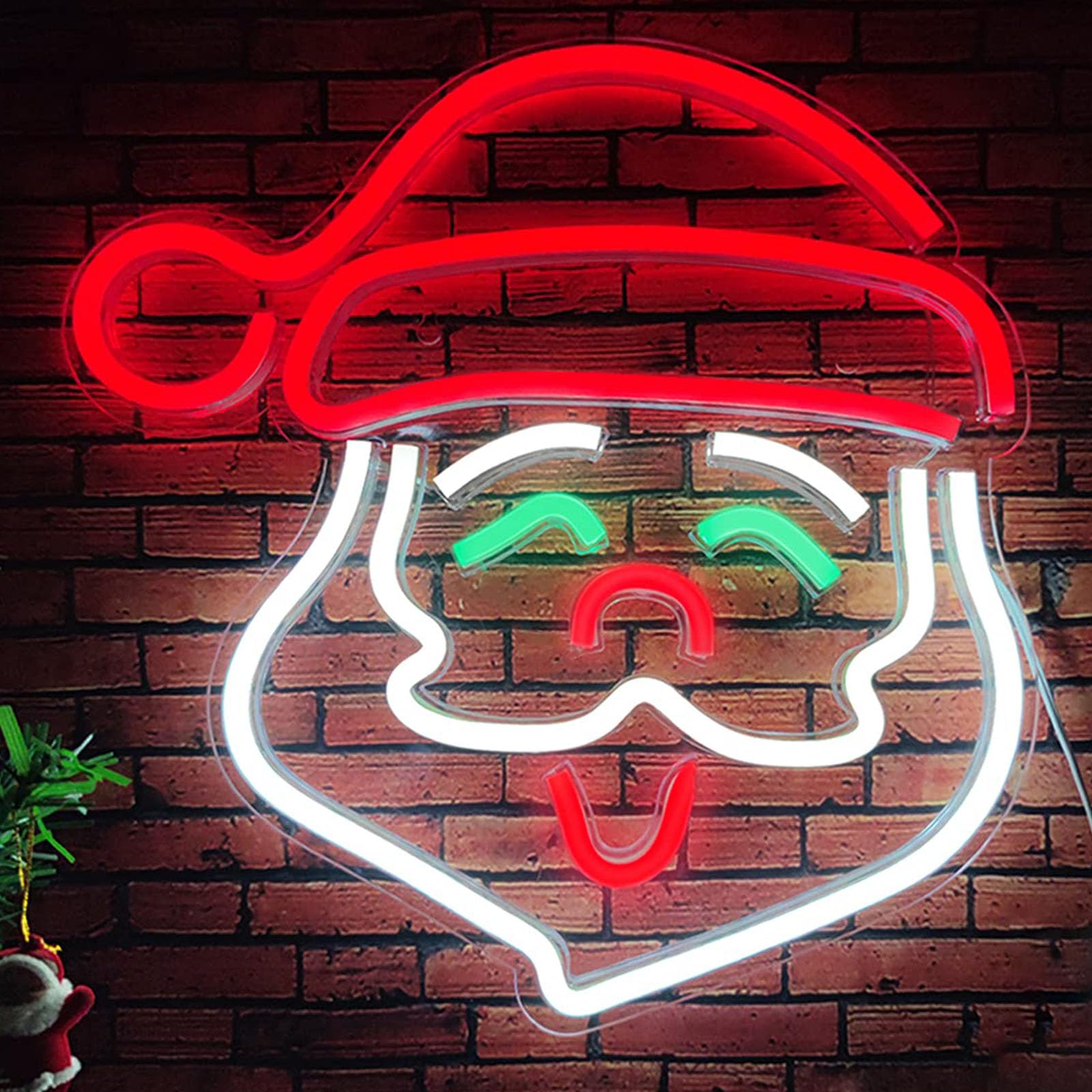 Amazon.co.jp: サンタクロースネオンサイン、クリスマスLEDネオン