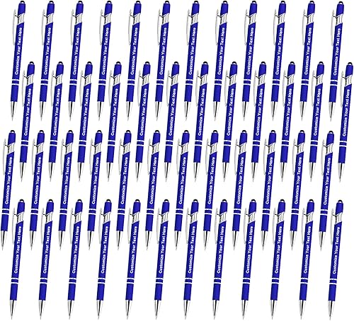 Qingxily Hasta 300 bolígrafos personalizados a granel, bolígrafos personalizados con grabado gratis, bolígrafos personalizados con tu nombre, texto,