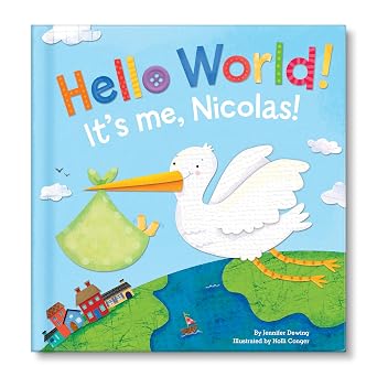 I See Me! Hello World! - Personalized Childrens Story Blue Board Story