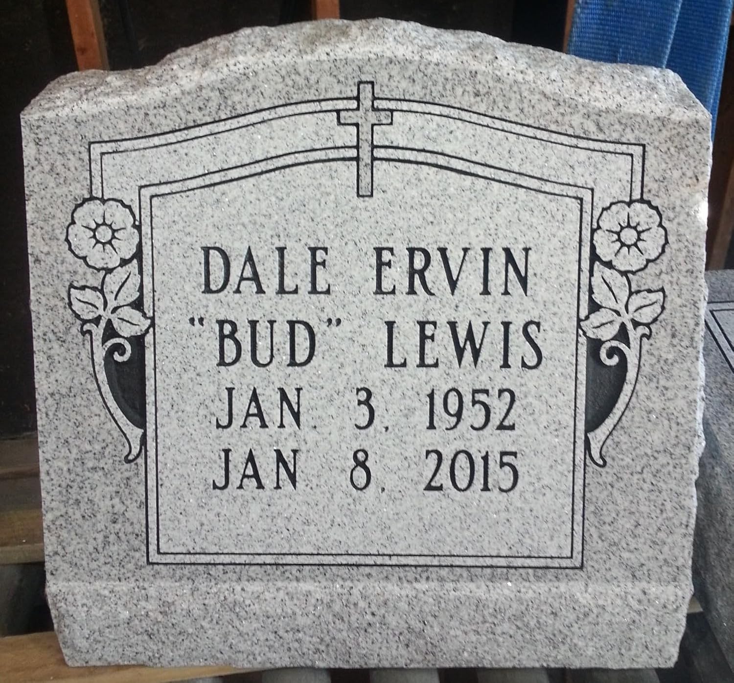 Granite Slant Headstone Memorial (Multiple Designs) | Custom Engraved Slanted Cemetery Monument | Polished Face with Serpentine Top