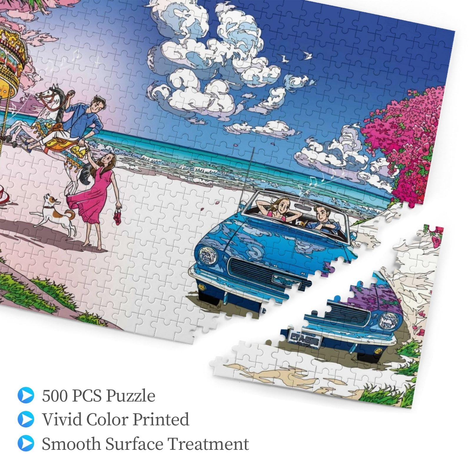 Amazon | 永井博夏の日2 500ピースのジグソーパズル各種の漫画の風景