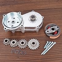 Vista 3 de Caja de reducción de engranajes de transmisión de servicio pesado con embrague de doble cadena Twin-chain para mini moto de bolsillo de 47 cc y 49