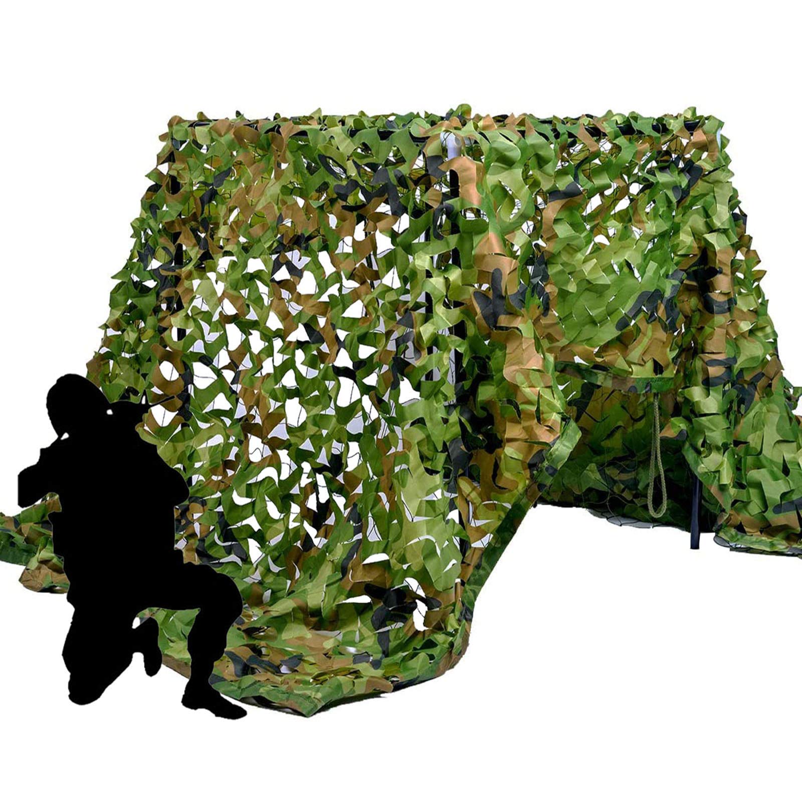 Oudini 1.5*10M/4.9*33Ft Camo Netting, Camouflage Net Military Nets Lightweight Durable Army Camo Net For Camping, Backdrop, Shade, Hunting Shooting/1.5 * 10M/4.9 * 33Ft