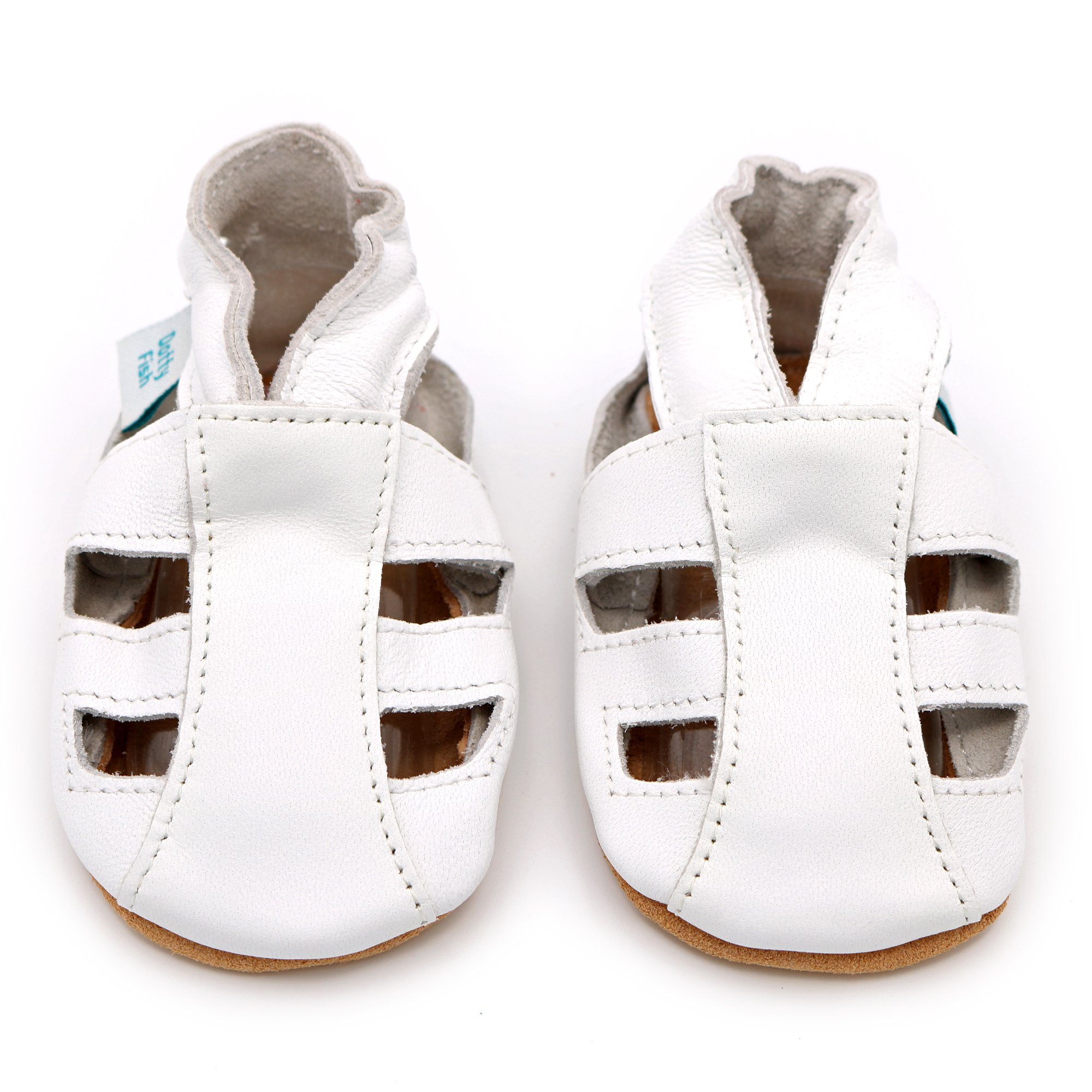 Dotty Fish Sandales Bébé & Enfant en Cuir – Semelle Souple Antidérapante, Chaussures Premiers Pas, Sensation Pieds Nus, Respirantes. Garçons et filles - 2