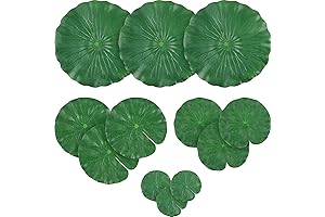 WILLBOND 12-piece Artificial Lotus Leaves: A Tranquil Oasis for Your Pond