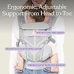 Ergobaby Omni Classic Baby Carrier for Newborn to Toddlers 0-48 Months (7-45 lbs) - 4-Position Breathable Mesh Baby Carrier with Ergonomic Support - Natural Beige