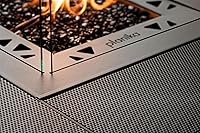 Vista 2 de Planika - Mesa cuadrada - Mesa para fogata de gas, calentador de espacio de propano de 35 pulgadas de ancho, mesa de centro para exterior, chimenea