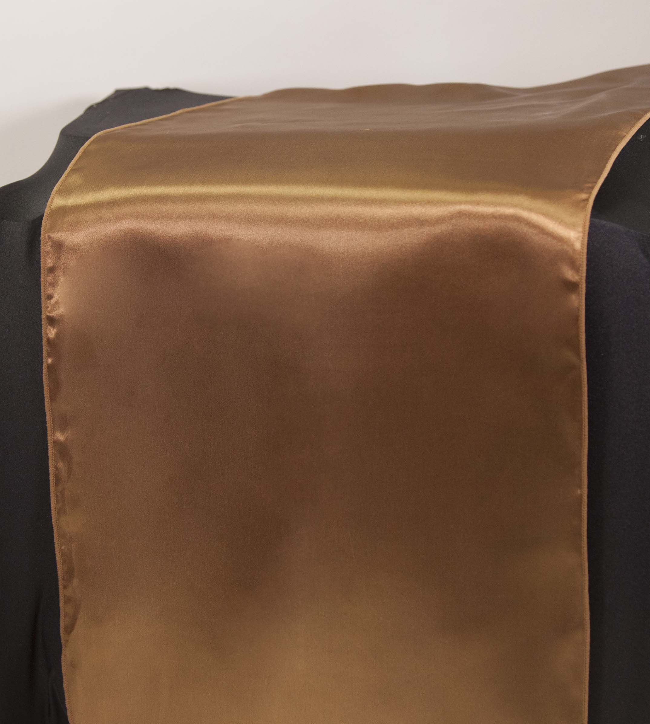Satin Sashes and Matching Runners - Weddings Decor Events Parties - 41 Colours Available (Runner Brown)
