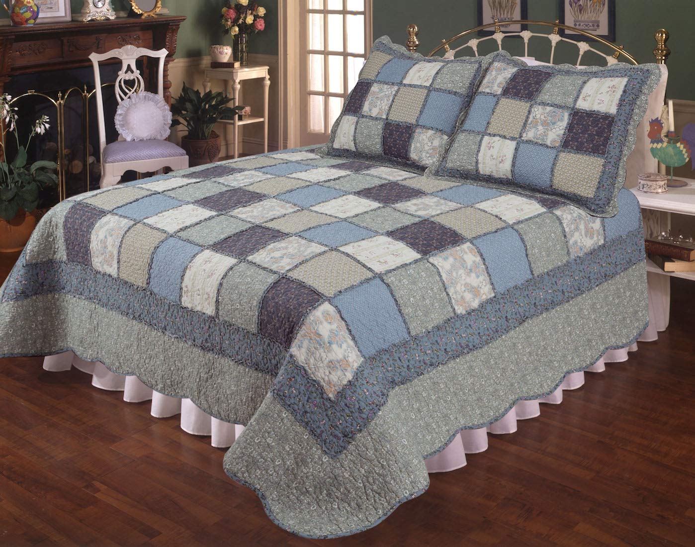 新品★Peak PatchworkQuiltedNORAGICoat Amazon.com: Elegant Decor Highlands Cotton Rustic Patchwork
