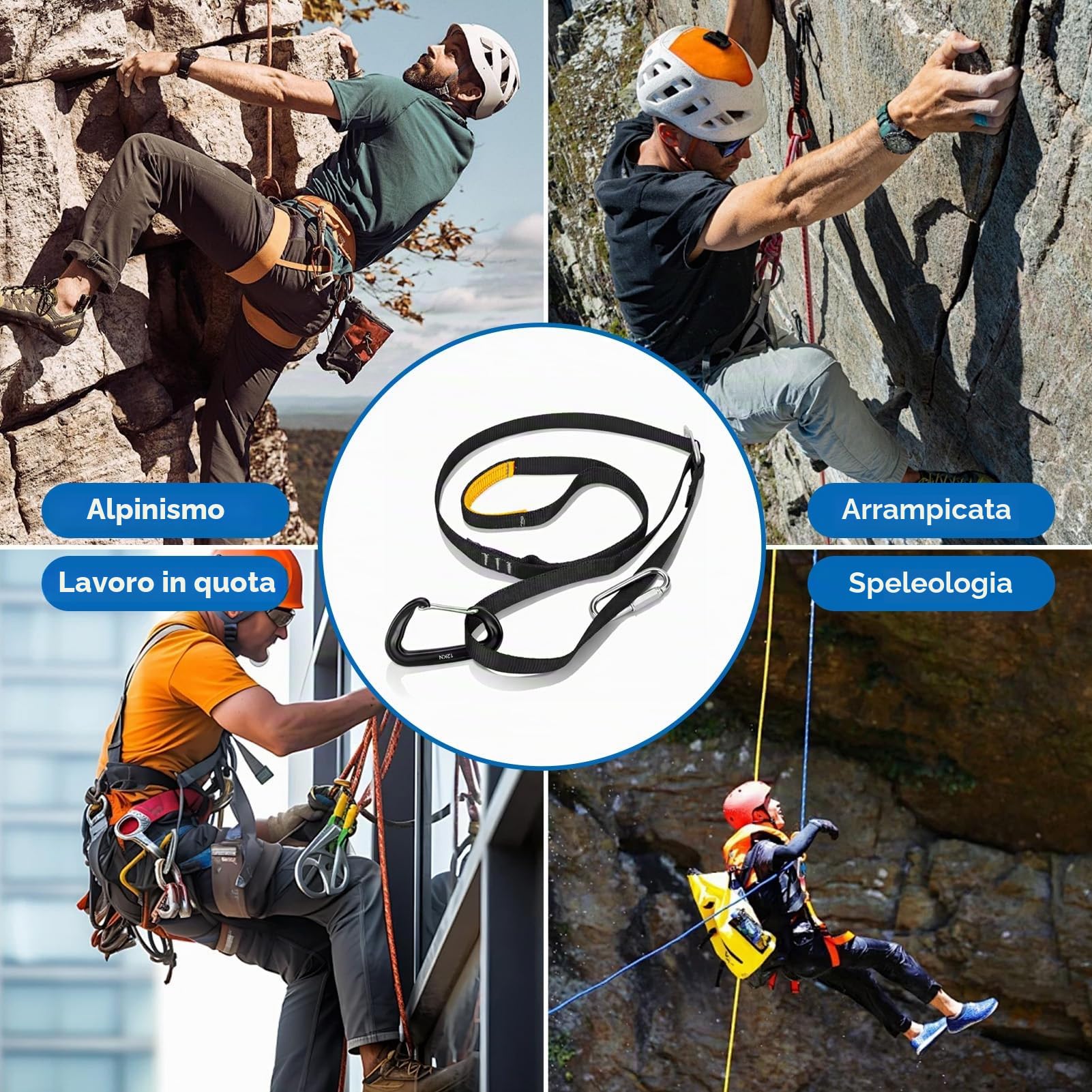 HERCHR Pedale per Alpinismo, Alpinismo All'aperto Arrampicata su Roccia Pedale Riser Ascender Cintura Corda Dispositivo di Protezione di Sicurezza Accessori per Lavoro Aereo