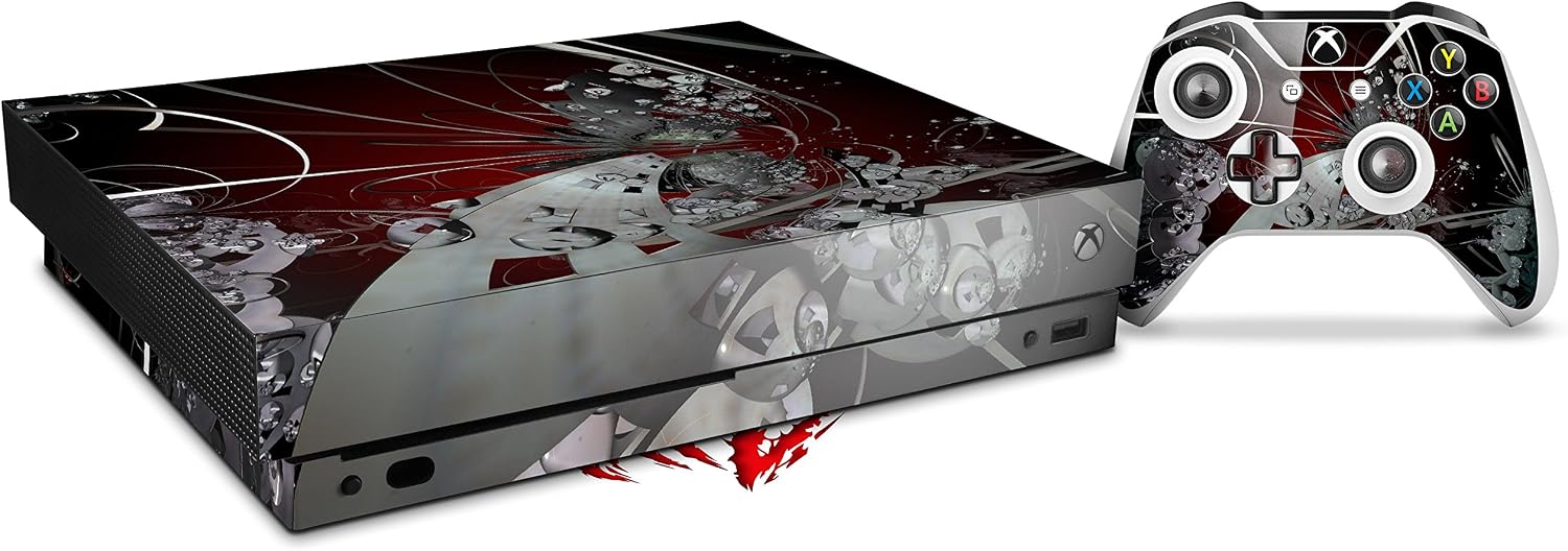 Decal Vinyl Skin Wrap Compatible with Xbox One X Console and Controller - Ultra Fractal