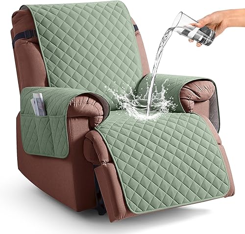Miniatura 23 de KinCam Funda 100% impermeable para silla reclinable, fundas de sofá reclinable para mascotas, perros, funda de sofá reclinable, protector de muebles