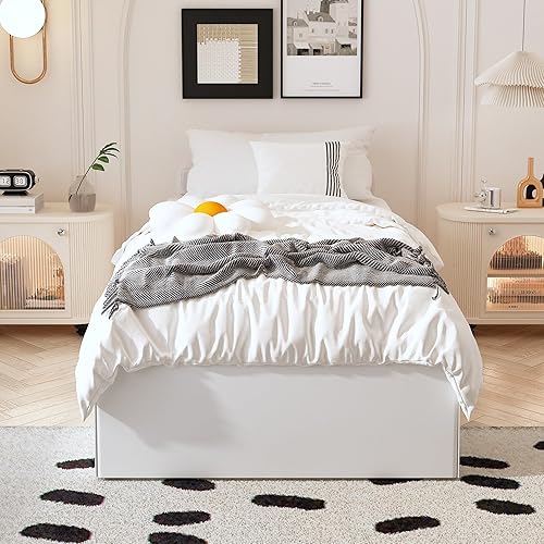 Miniatura 141 de Marco de cama tamaño King no necesita somier, plataforma de cama King resistente de 8 pulgadas, soporta hasta 3000 libras, fácil montaje, sin ruido,