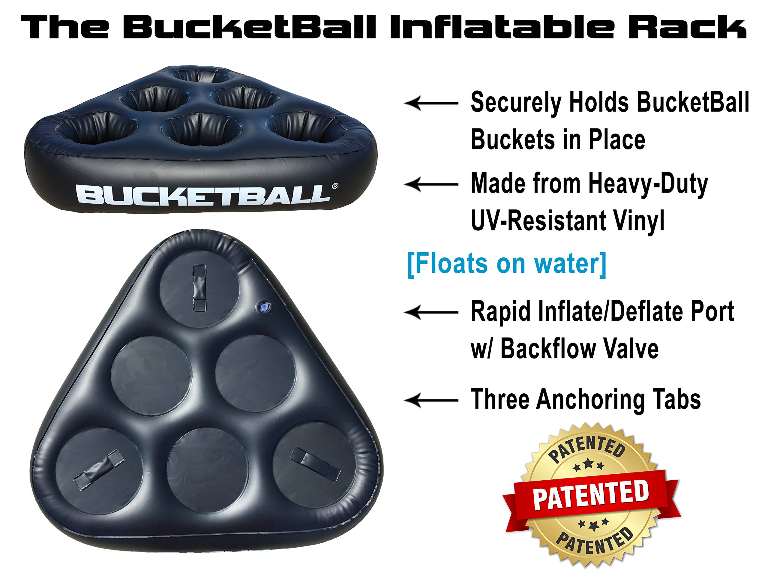 BucketBall | Édition couleur d'équipe | 12 options de couleur | Le jeu de pong géant original | Idéal pour camping, plage, cour, pelouse, extérieur, famille, adultes, hayon, événements et plus encore