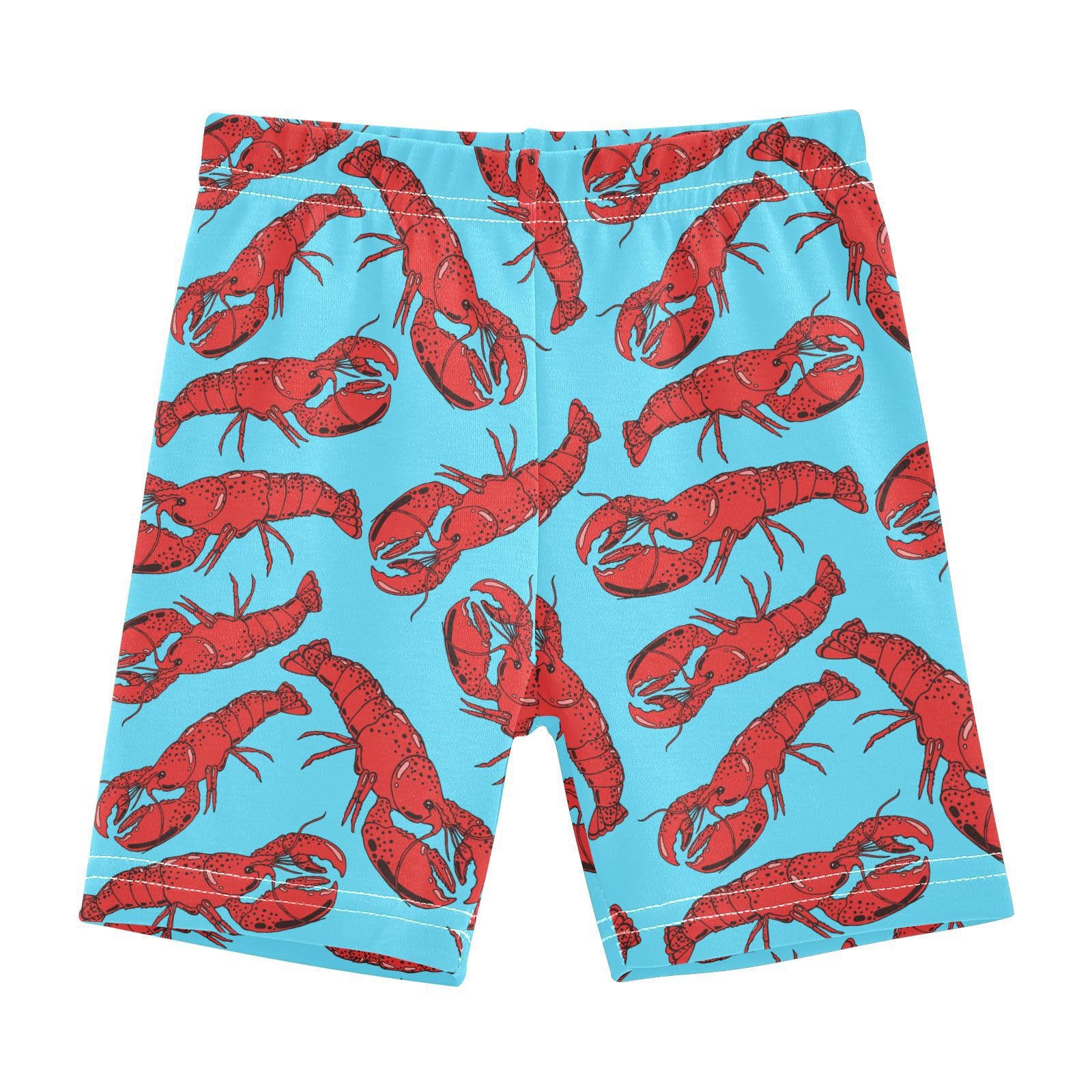 JHKKU Girls Lobster Shorts Cotton Cartwheel Bike Kids Biker Under Dress Dance Short Girl Clothes 8Y