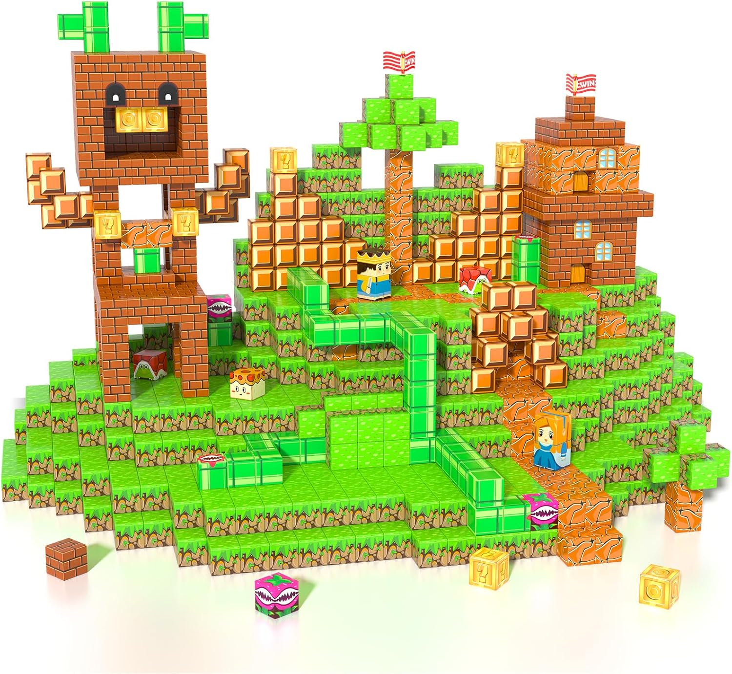 Soyee Magnetic Blocks Building Toys 156PCS - Build Mine Magnet World Set, Magnetic Toys for Boys & Girls Ages 3-5 5-7 8-10, Buildable Game Elements Gifts