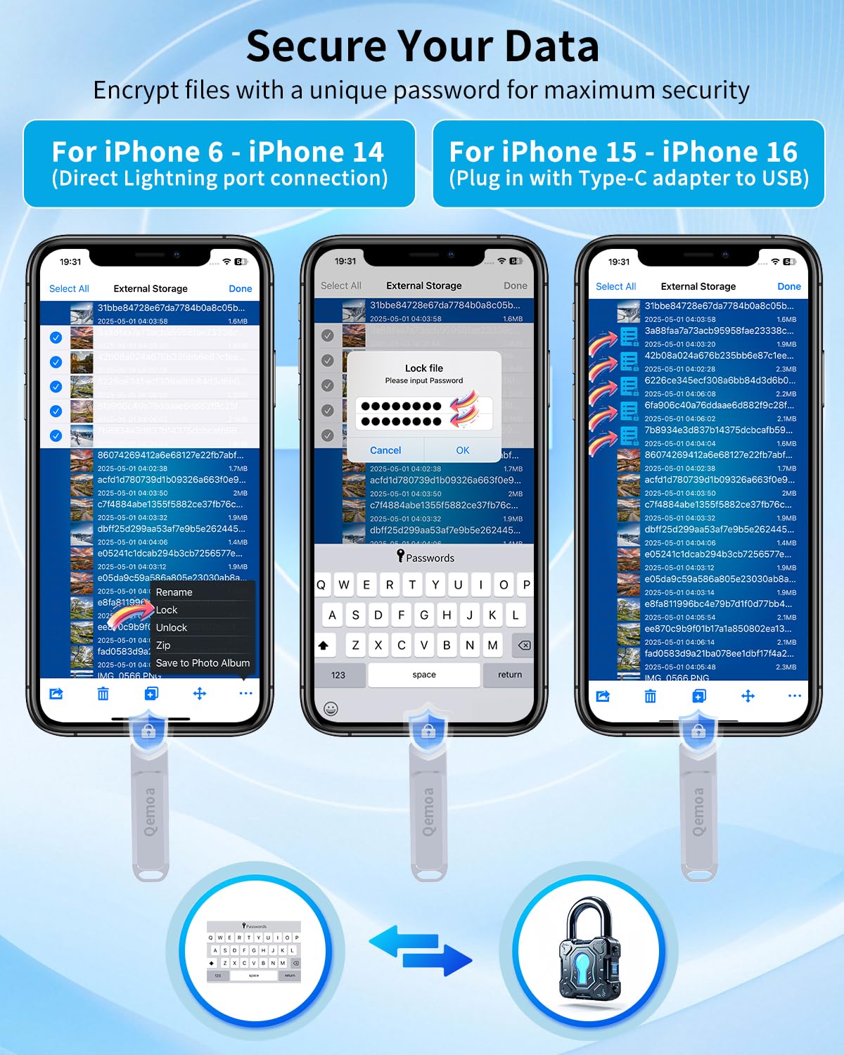 MFi Certified 512GB Flash Drive Photo Stick for iPhone, External Memory Photo Keeper Storage for Data Saver/Backup/Transfer Files/Picture/Video/iPhone/iPad/iOS/Android/PC (Gray)Available Space: ~484GB