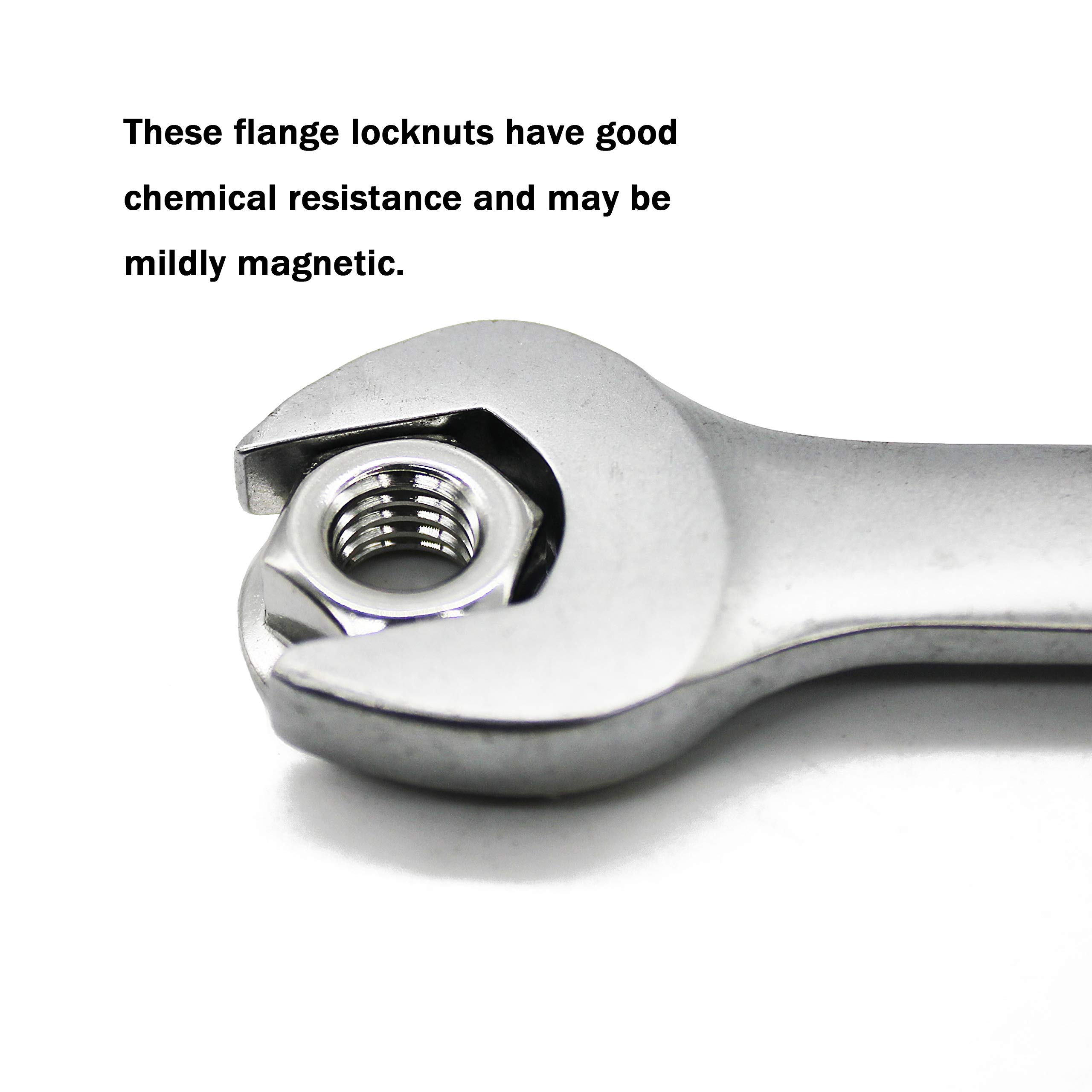 Stainless Steel Flange Nuts - M4 Serrated -5