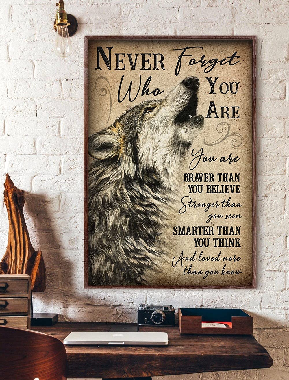 Krouterebs New Wolf Poster Wolf Wolf Painting Wolf Wolf Wall Metal Tin Sign For Home And Kitchen Bar Man Cave Cafe Garage Wall Decor 12X8 Inch