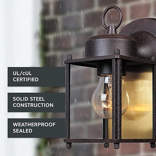 Vista 9 de DESIGNERS FOUNTAIN 1161-PW - Farol de pared para porche al aire libre, 8 pulgadas de alto, color plateado Peltre