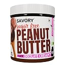 SAVORY Sugar Free Chocolate Creamy Peanut Butter (900g) | Added Whey Protein | 270g Protein Per Pack | Tasty & Creamy Texture | Perfect for Pre/Post Workout | Zero-Sugar | Healthy Chocolate Spread gallery image