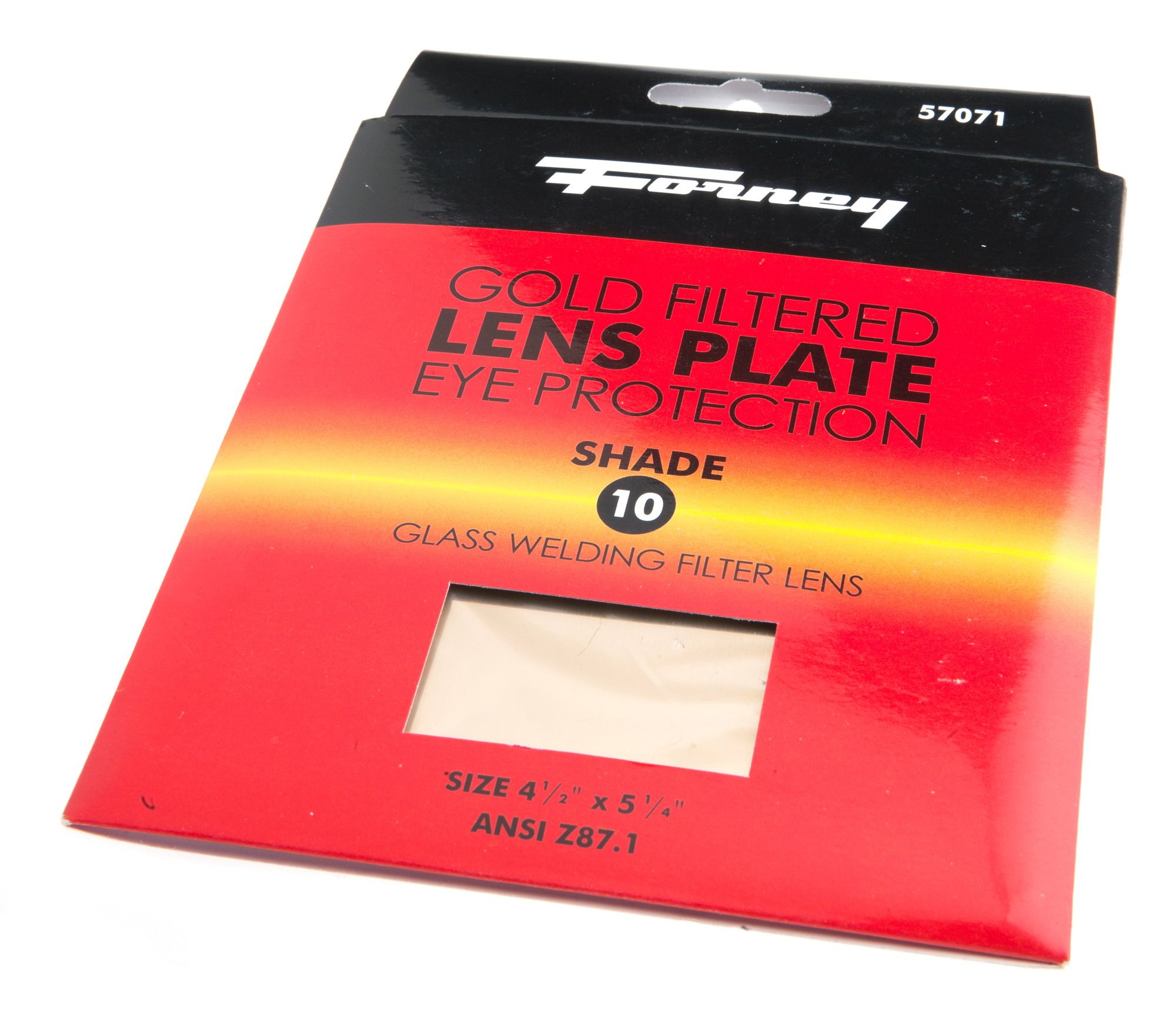 Forney 57071 Lens Replacement Gold Welding Filter, 4-1/2-Inch-by-5-1/4-Inch, Shade-10