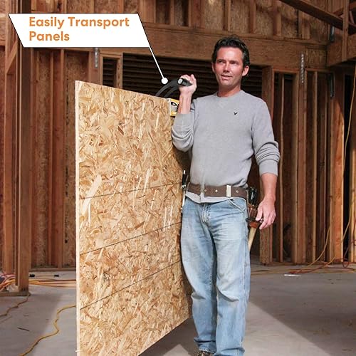 Miniatura 7 de Portapaneles, herramienta de elevación de madera contrachapada, herramienta de transporte de paneles de yeso, ahorra esfuerzo, resistente al