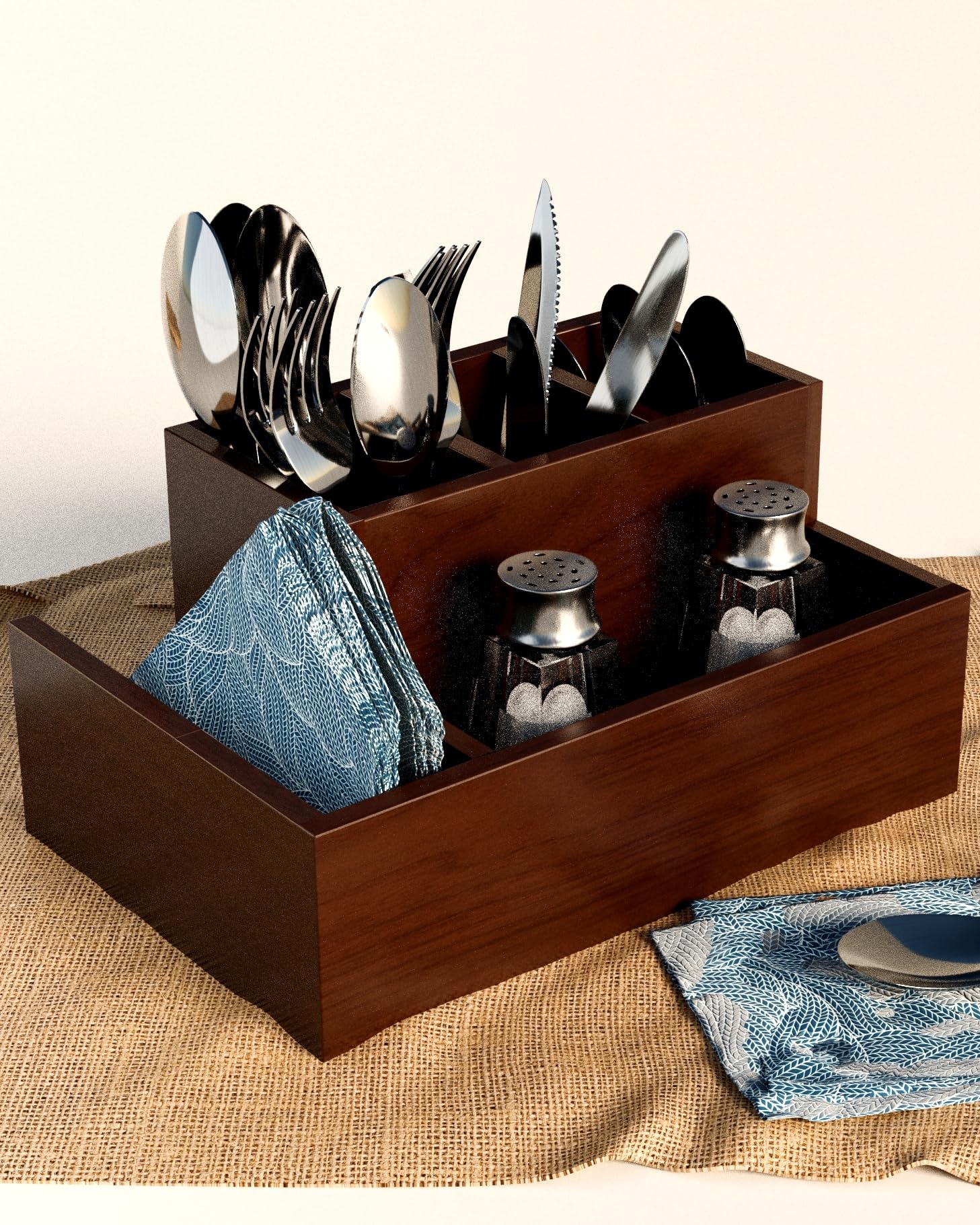 Woodshoppe Cutlery Case Natural Finish Shisham Wood Caddy | Utensils Holder | Cutlery Stand | Knife And Spoon Stand For Dining Table And Kitchen - Brown (B0CSYZ5VQM) Amazon Price History, Amazon Price Tracker