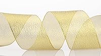 Vista 8 de Cinta de Purpurina Dorada de 2 Pulgadas, 25 Yardas de Cintas de Tela Metálica Brillante para Envolver Regalos, Decoración de Bodas y Fiestas