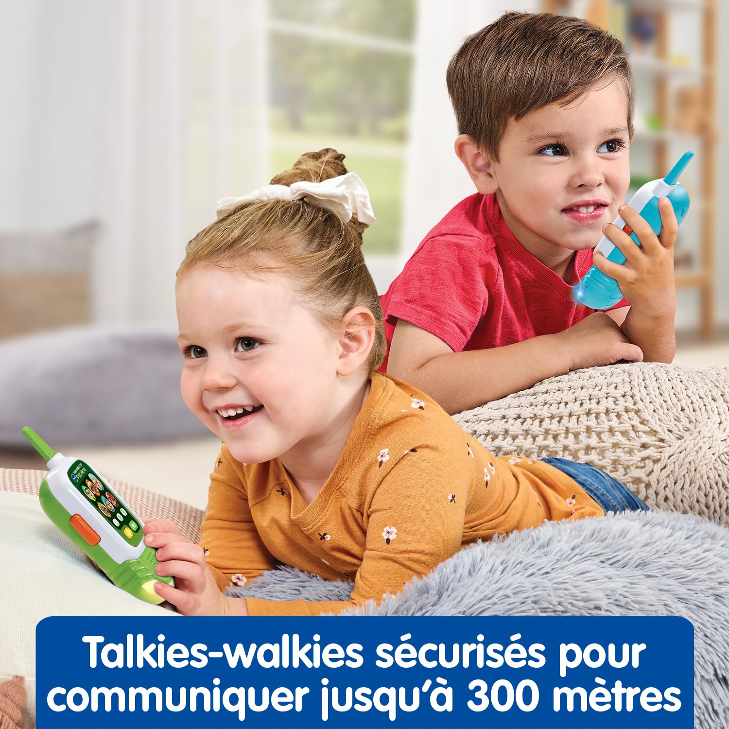 VTech - Talkies-Walkies des P'tits Héros - Jeu de Rôle et Missions à Partager - Talkie Walkie Enfants, Communication Sécurisée avec Portée de 300 Mètres - Cadeau Enfant Dès 3 Ans - Contenu en Français