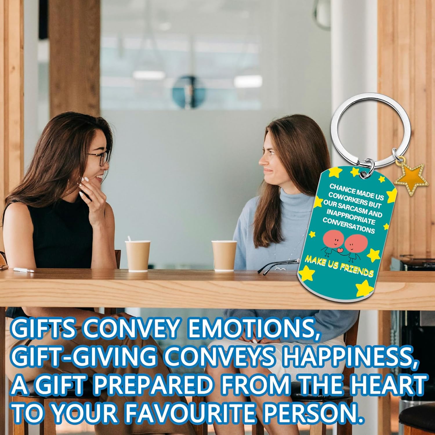 Christmas Gift for Coworkers Bulk Funny Gifts for Coworkers Christmas Gift Ideas Bulk Work Bestie Keychain Appreciation Gifts for Coworker - Image 7