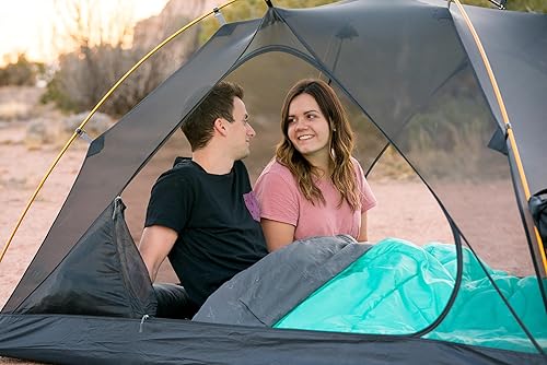 Miniatura 8 de Teton Cascade Double Sleeping Bag; Lightweight, Warm and Comfortable for Family Camping, Teal verde azulado,Azul,Marrón,Carbón/Azul,Gris,Gris (forro