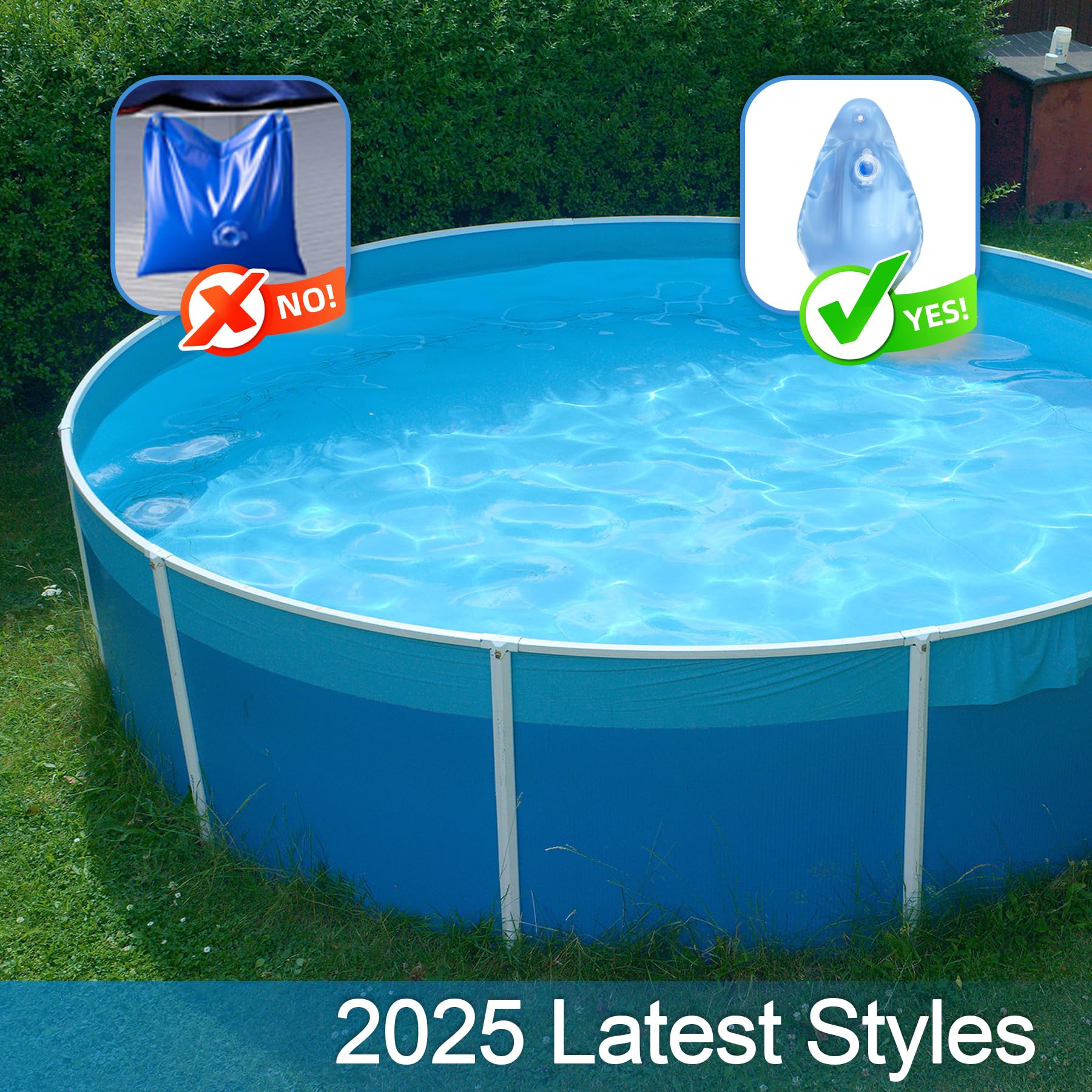 TZEKING 12 Pièces Sacs d'eau Lourds pour Couverture de Piscine,PVC Epais Sac de Suspension de Bâche de Piscine Etanche,Réutiliser Sac de Remplissage,pour Bâche de Piscine Hors Sol Antigel en Hiver
