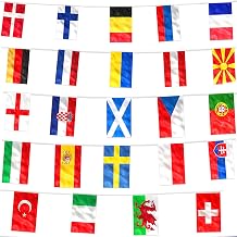 EliteKoopers 9 Meter 2024 Euro Football Bunting 24 Countries Participating Teams European Flags Europe Championships