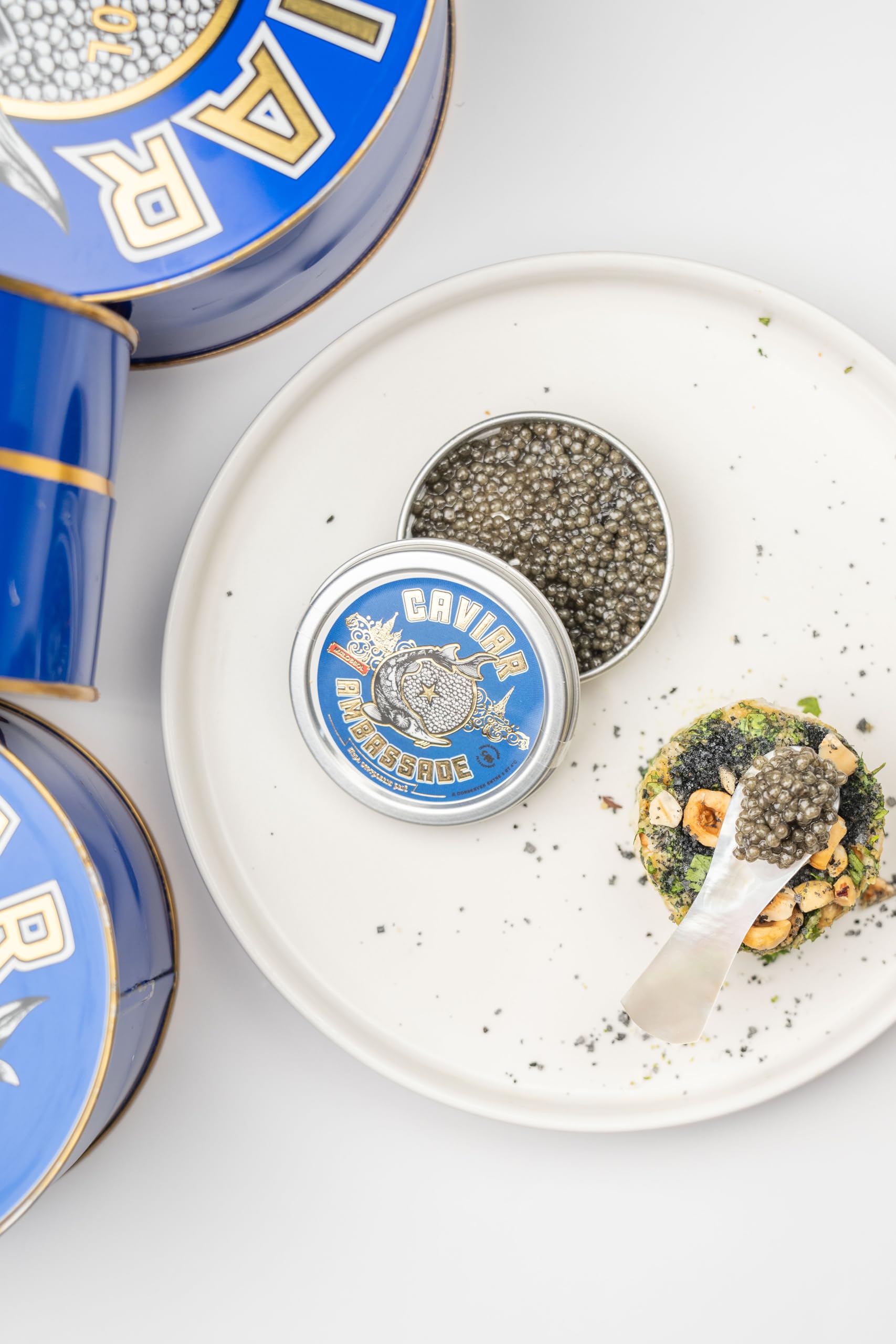 Caviar Osciètre Français – Acipenser Gueldenstaedtii - 100g - Livraison réfrigérée - CAVIAR AMBASSADE