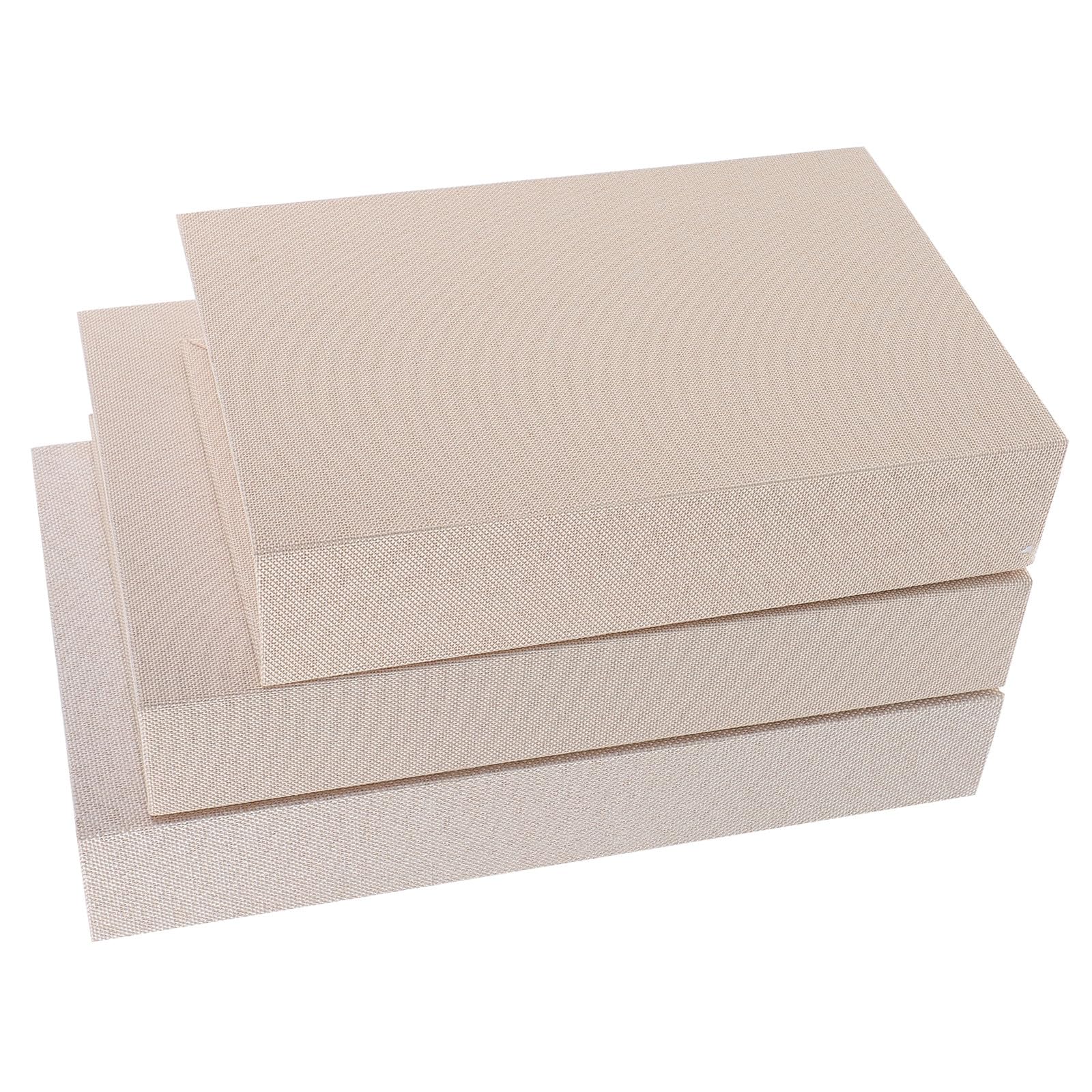 Boîte de rangement faux livres décorative en lin pour étagère maison