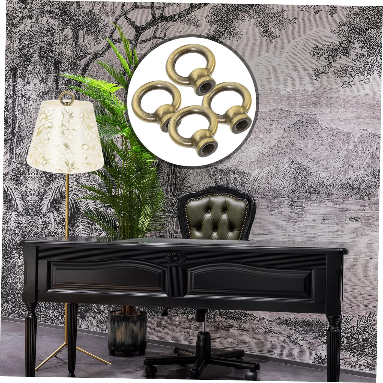 Outanaya 4pcs Modern Lamp Finials for Key Light Floor Table Lamps Metal Light Knob Decorations Easy Install