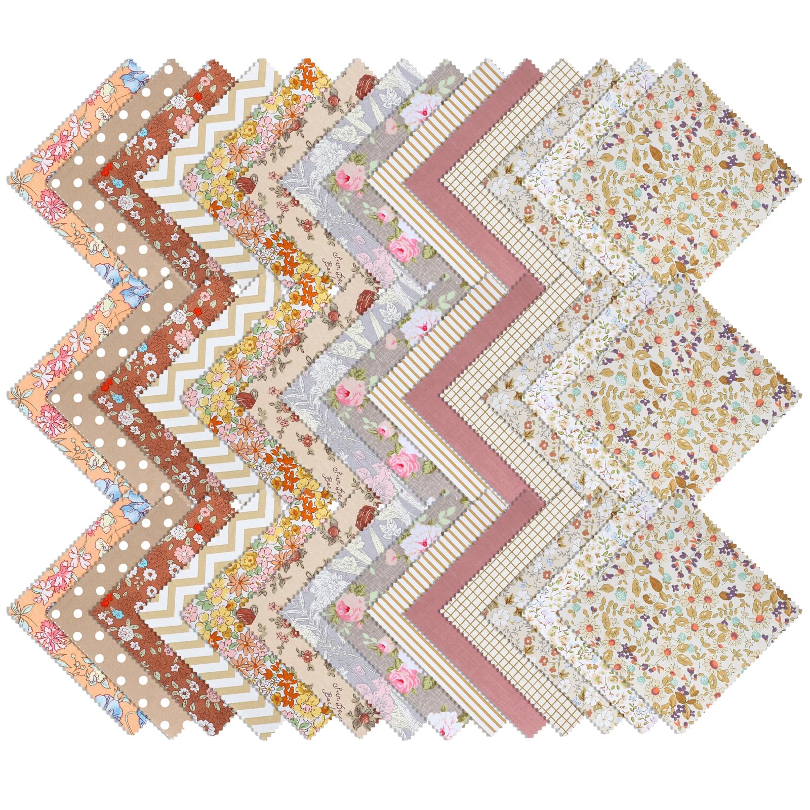 42 Pack 5 inch Charm Pack Fabric, Cotton Quilting Fabric Squares