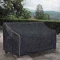 Vista 5 de Funda para sofá de 3 plazas para patio, funda para sofá para exteriores de hasta 76 pulgadas de ancho x 32.5 pulgadas de profundidad x 33 pulgadas