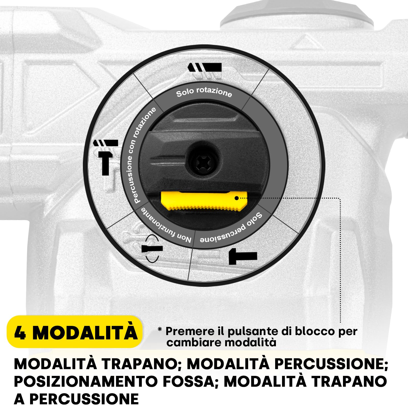 Enventor Martello Demolitore SDS-Plus 1500W, Martello Perforatore 4500BPM, Potenza D'impatto 6J, 850RPM, 4 Modalità, Capacità di Perforazione: Calcestruzzo (32mm), Metallo (13mm), Legno (40mm)