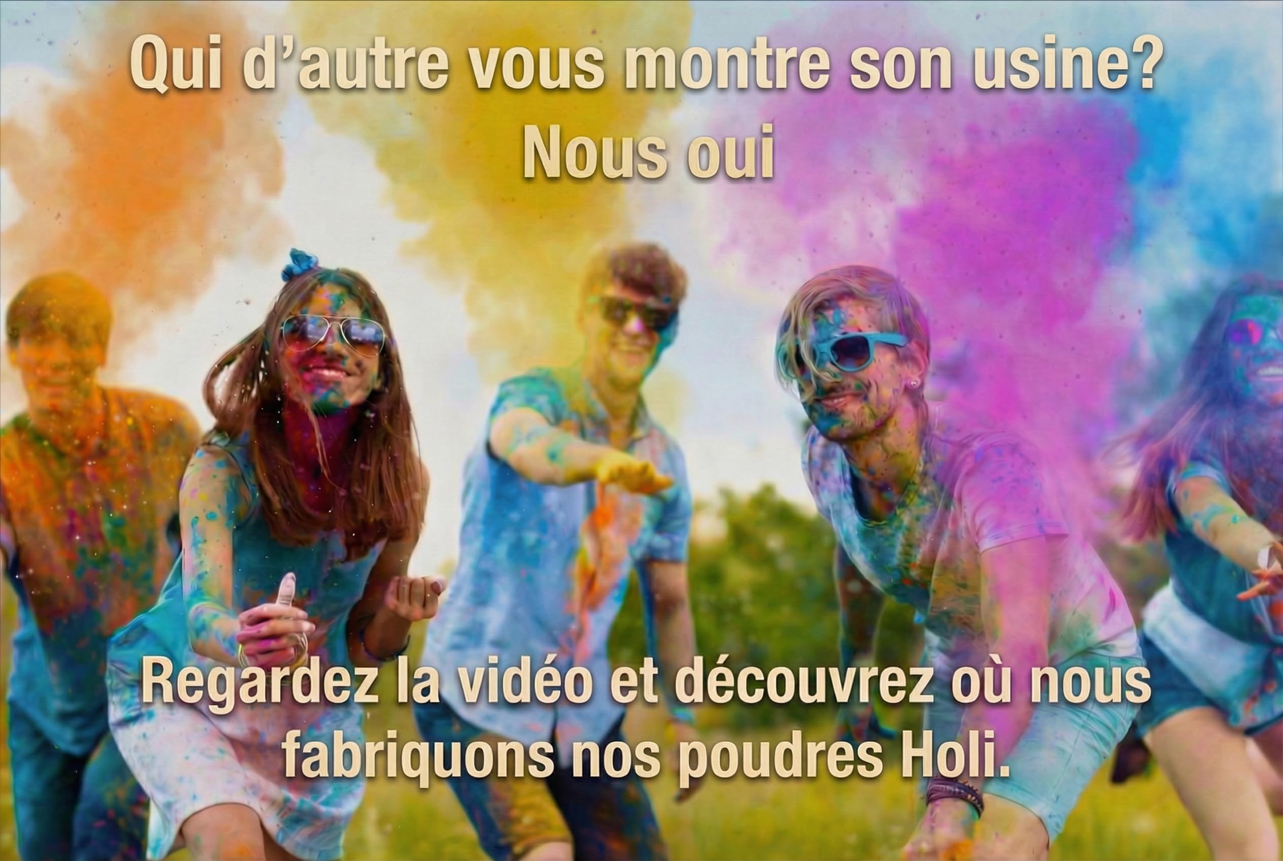 Poudre Holi - Pack de 100 sachets - 8 Couleurs Différentes - Peignez en couleur vos Fêtes Holi et Holi Run